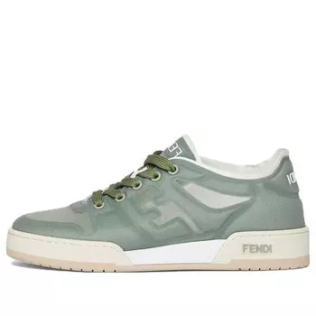 Кроссовки match low top mesh 'green' Fendi, зеленый
