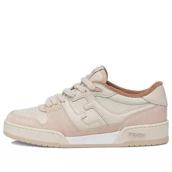 Кроссовки match low top suede 'pink beige' Fendi, розовый