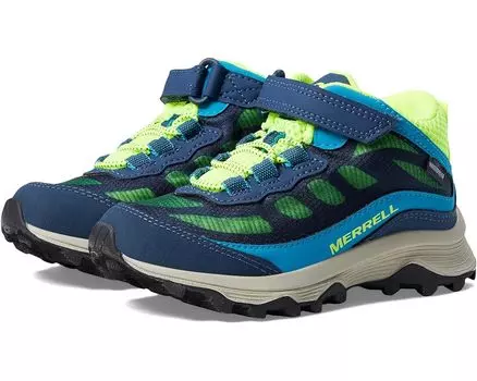 Кроссовки Merrell Moab Speed Mid A/C Waterproof, цвет Navy/High Viz