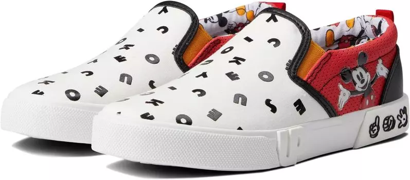 Кроссовки Mickey Mouse Letter Slip-On Ground Up, белый