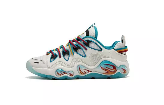 Кроссовки Mitchell & Ness X FILA FUSION VERTICAL X MN Vintage Basketball Shoes Women's Low-top White/Blue/Red, белый/голубой