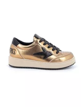 Кроссовки на шнуровке Primigi Leder-Sneakers, золотой