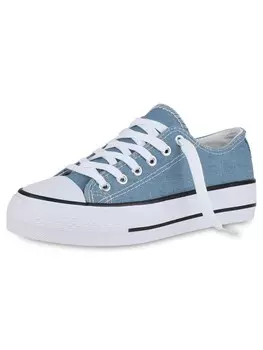 Кроссовки на шнуровке VAN HILL, цвет hellblau denim