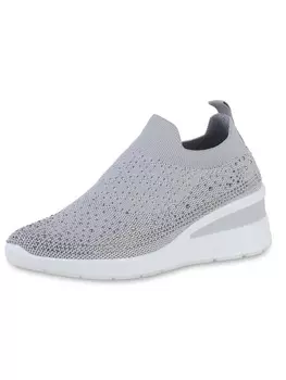 Кроссовки на шнуровке VAN HILL Sneaker Wedges Aurora, серый