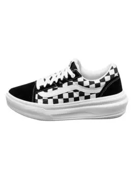 Кроссовки на шнуровке Vans, цвет black/checkerboard