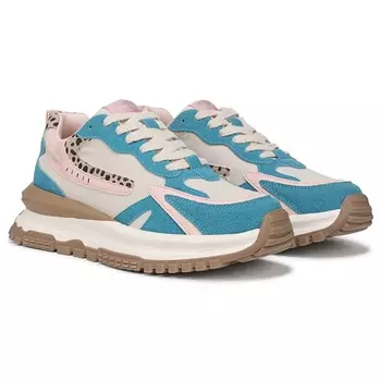 Кроссовки на шнуровке в ретро-стиле Leo от Blowfish Malibu, pink / blue multi fabric