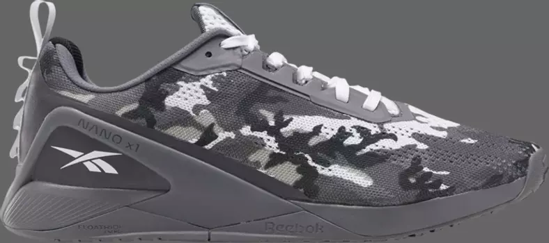 Кроссовки nano x1 'pure grey camo' Reebok, серый