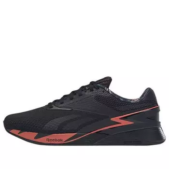 Кроссовки nano x3 'black orange flare' Reebok, черный