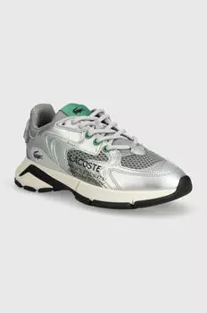 Кроссовки Neo из текстиля и кожи Lacoste, серебряный