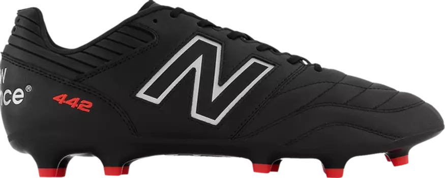 Кроссовки New Balance 442v2 Pro FG 2E Wide 'Black Silver', черный