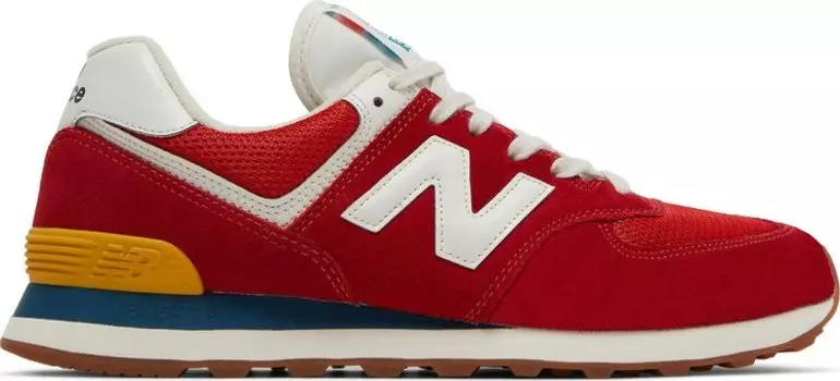 Кроссовки New Balance 574 'Rainbow Pack - Team Red', красный