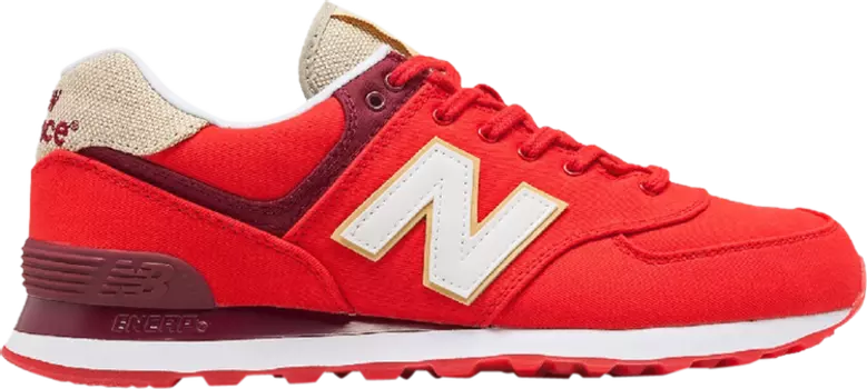 Кроссовки New Balance 574 'Retro Surf Red', красный