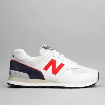 Кроссовки New Balance 574, бежевый/красный