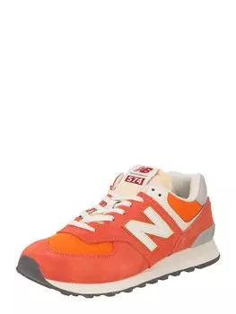 Кроссовки new balance 574, цвет Orange/Lobster