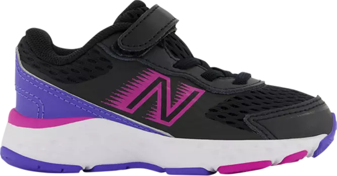 Кроссовки New Balance 680v6 Bungee Toddler X-Wide 'Black Magenta Pop', черный