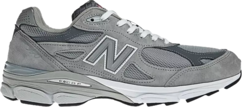 Кроссовки New Balance 990v3 Made in USA 2E Wide'Grey White', серый