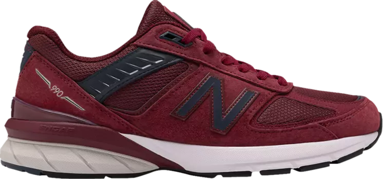 Кроссовки New Balance 990v5 Made in USA, красный/черный