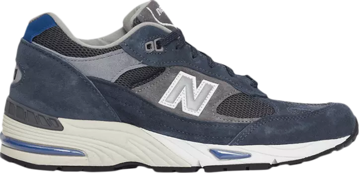 Кроссовки высокие New Balance 991 Made in England, серый/синий