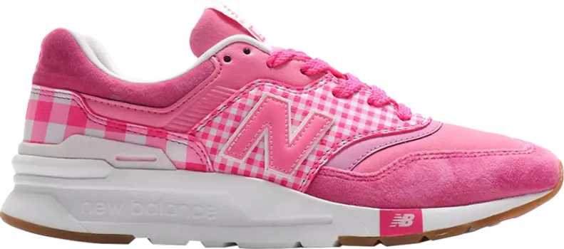 Кроссовки New Balance Atmos x 997H 'Pink Plaid', розовый