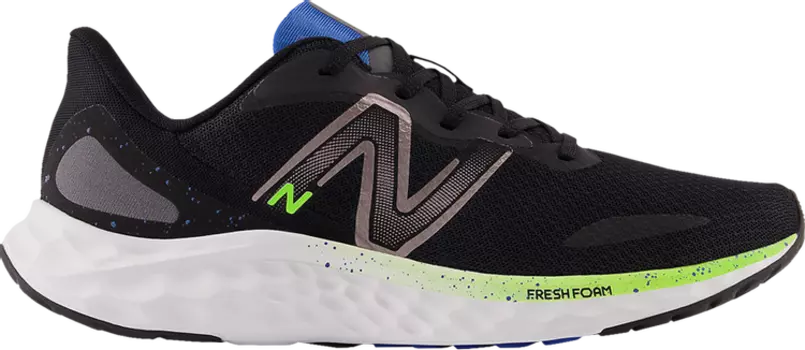 Кроссовки New Balance Fresh Foam Arishi v4 4E Wide 'Black Pixel Green', черный