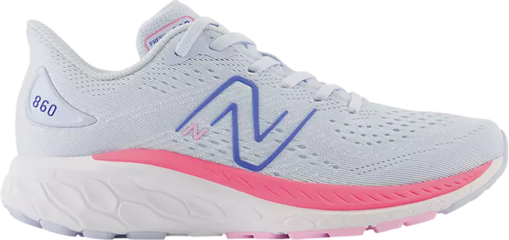 Кроссовки New Balance Fresh Foam X 860v13 Big Kid Wide 'Moon Dust Neon Pink', серый