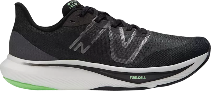 Кроссовки New Balance FuelCell Rebel v3 'Black Vibrant Spring', черный
