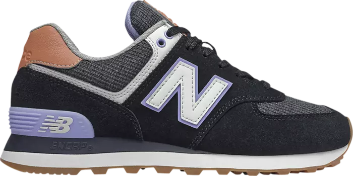 Кроссовки New Balance Wmns 574 'Black Mystic Purple', черный