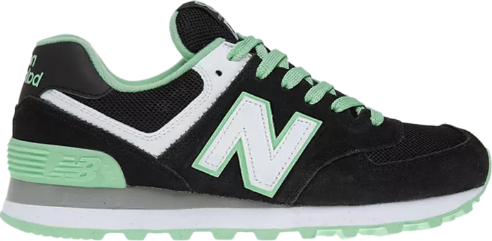 Кроссовки New Balance Wmns 574 'Black Pistachio', зеленый