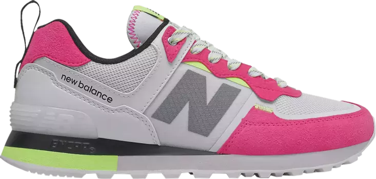 Кроссовки New Balance Wmns 574 'White Pink Glow', розовый