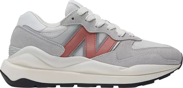 Кроссовки New Balance Wmns 57/40 'Light Aluminum Mineral Red', серый