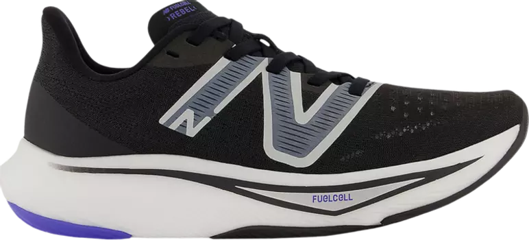 Кроссовки New Balance Wmns FuelCell Rebel v3 'Black Vibrant Spring Glo', черный
