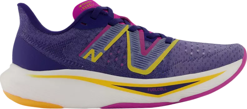 Кроссовки New Balance Wmns FuelCell Rebel v3 Wide 'Blue Magenta Pop', синий