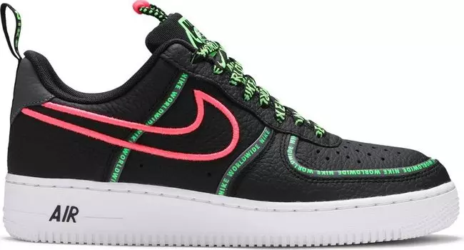 Кроссовки Nike Air Force 1 '07 Premium 'Worldwide Pack - Black Green Strike', черный