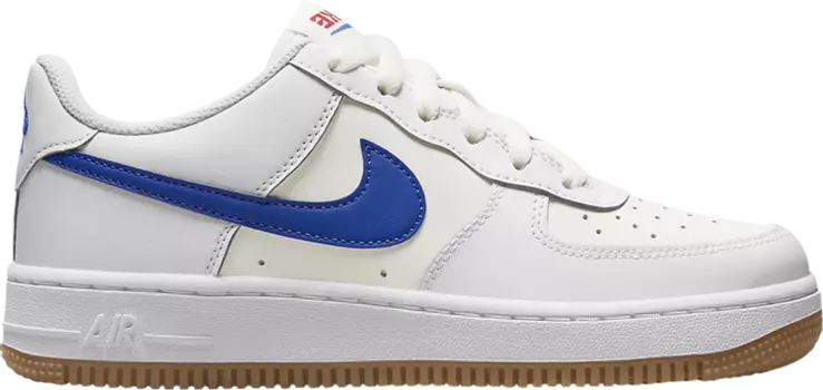 Кроссовки Nike Air Force 1 GS 'White Game Royal Gum', белый