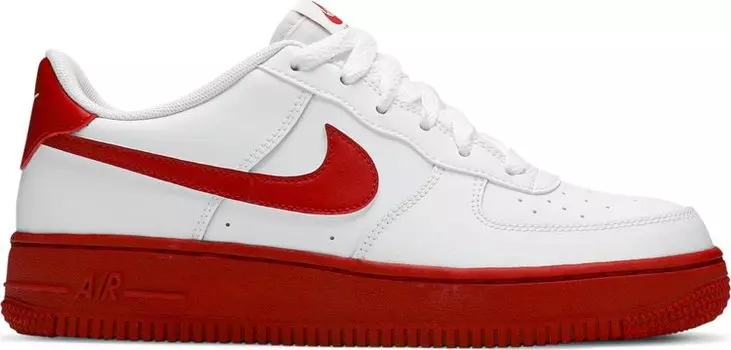 Кроссовки Nike Air Force 1 GS 'White Red Sole', белый