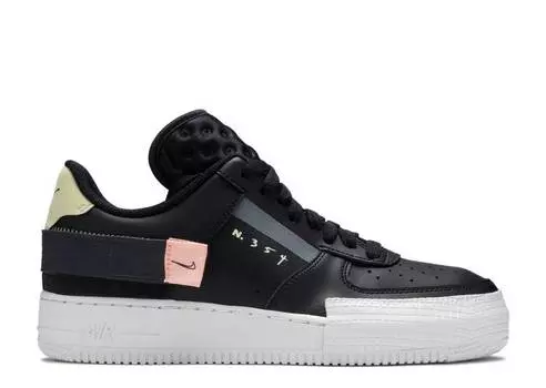 Кроссовки Nike AIR FORCE 1 LOW DROP TYPE 'PINK TINT', черный