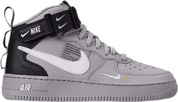 Кроссовки Nike Air Force 1 Mid LV8 GS 'Overbranding', серый