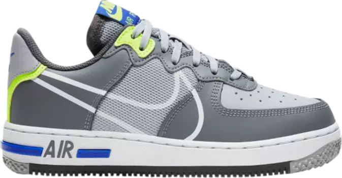 Кроссовки Nike Air Force 1 React GS 'Wolf Grey', серый