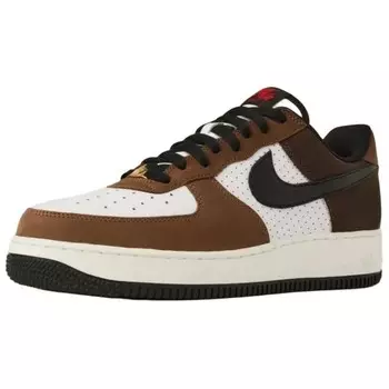 Кроссовки Nike Air Force 1 Skateboarding Shoes Unisex Low-top Brown/white/black, коричневый