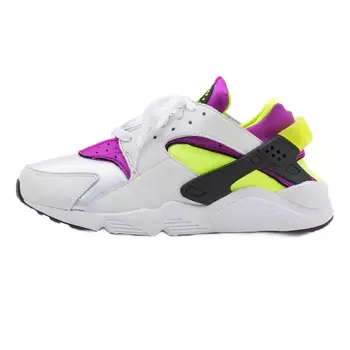 Кроссовки Nike Air Huarache Unisex, белый/фиолетовый/салатовый