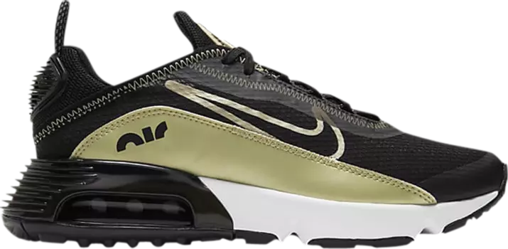 Кроссовки Nike Air Max 2090 GS 'Black Metallic Gold Star', черный
