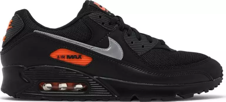 Кроссовки Nike Air Max 90 'Black Total Orange', черный