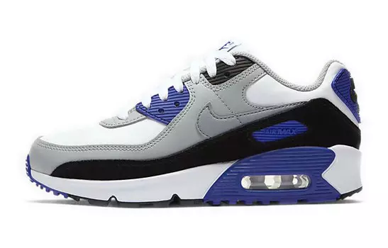 Кроссовки Nike Air Max 90, белый/черный/серый/синий