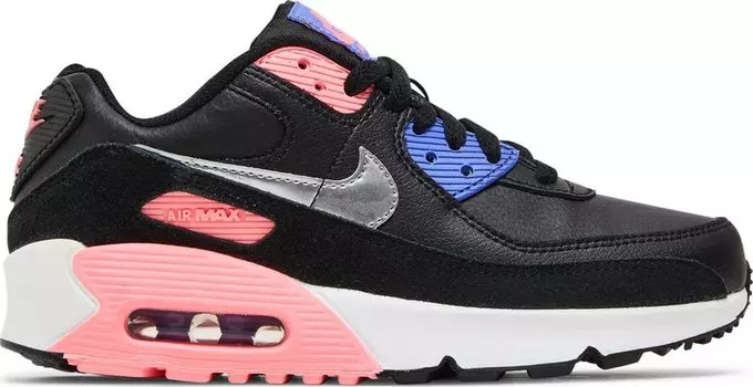Кроссовки Nike Air Max 90 Leather GS 'Black Sunset Pulse', черный