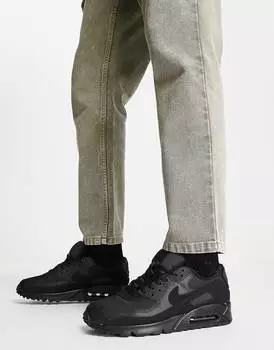 Кроссовки Nike Air Max 90 Recraft тройного черного цвета