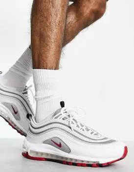 Кроссовки Nike Air Max 97 серо-красного цвета