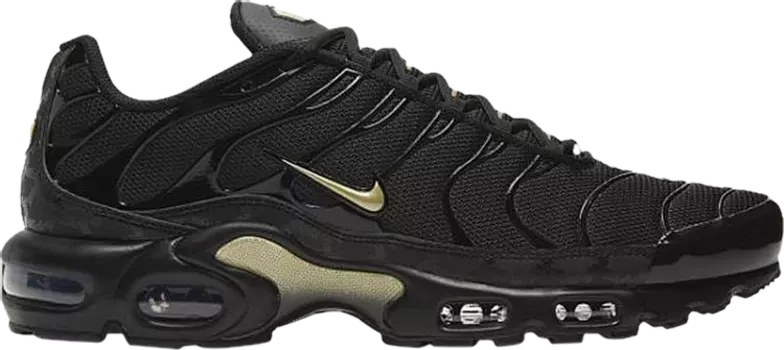 Кроссовки Nike Air Max Plus 'Black Metallic Gold', черный