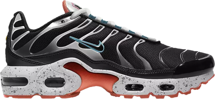 Кроссовки Nike Air Max Plus GS 'Black Turf Orange Speckled', черный