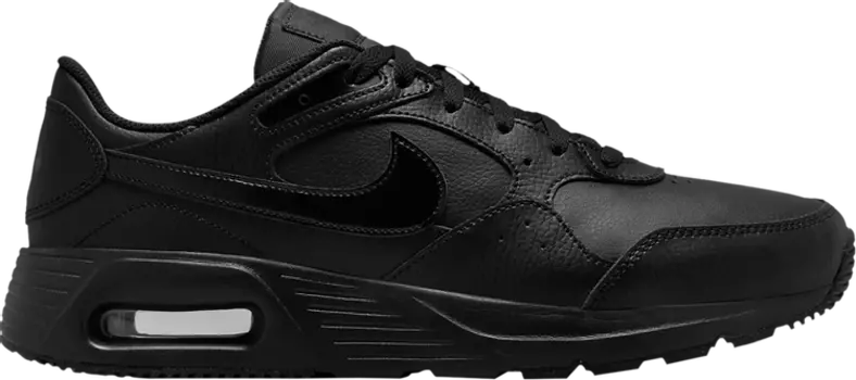 Кроссовки Nike Air Max SC Leather 'Triple Black', черный