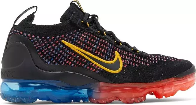 Кроссовки Nike Air VaporMax 2021 Flyknit GS 'Black Multi', черный